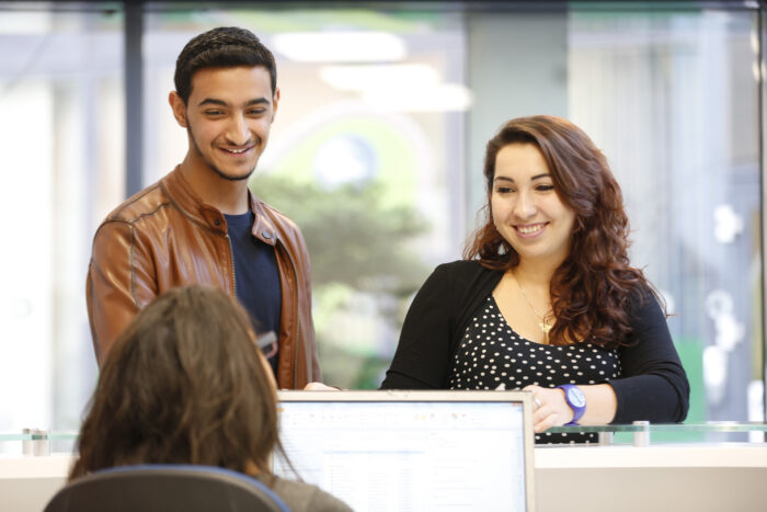 Students at reception